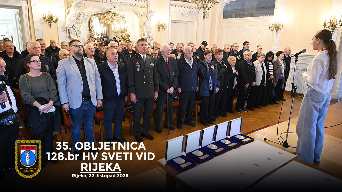 SVEČANO OBILJEŽENA 35. OBLJETNICA USTROJA 128.br HV Sveti Vid Rijeka