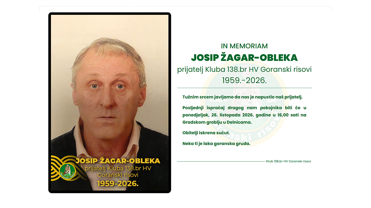 IN MEMORIAM JOSIP ŽAGAR-OBLEKA